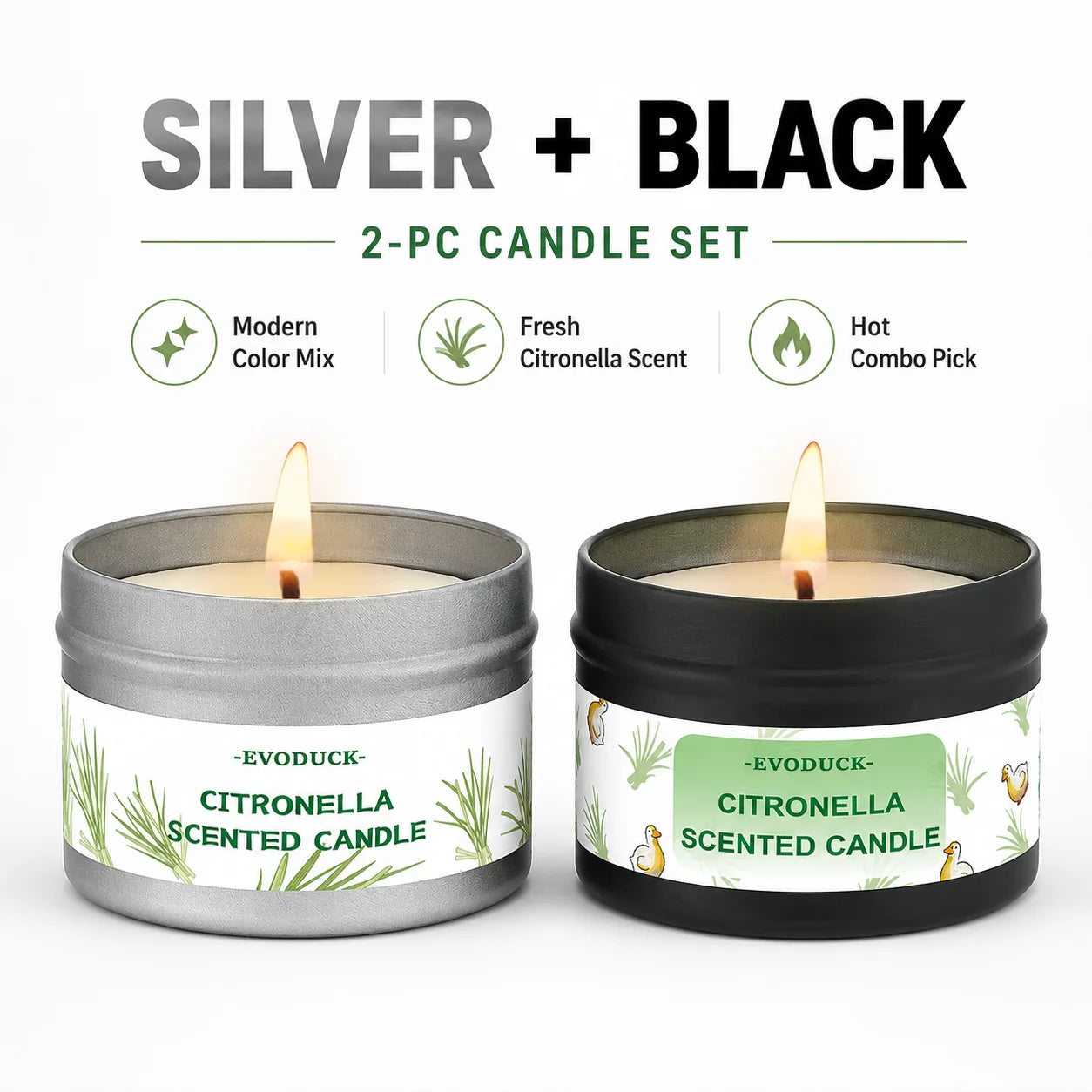 Citronella Lemongrass Outdoor Candle for Patio Garden Camping BBQ