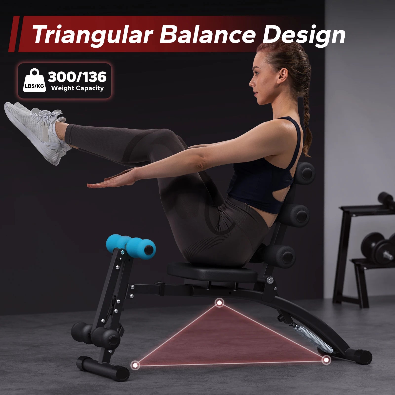 Multi-Functional Adjustable Ab Trainer Sit-Up Bench Home Gym Equipment