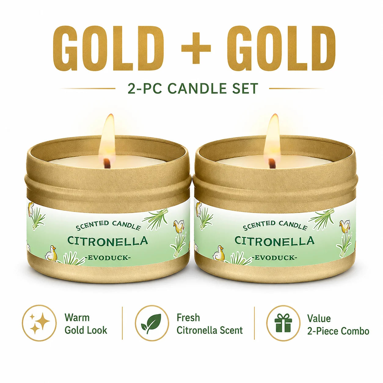 Citronella Lemongrass Outdoor Candle for Patio Garden Camping BBQ