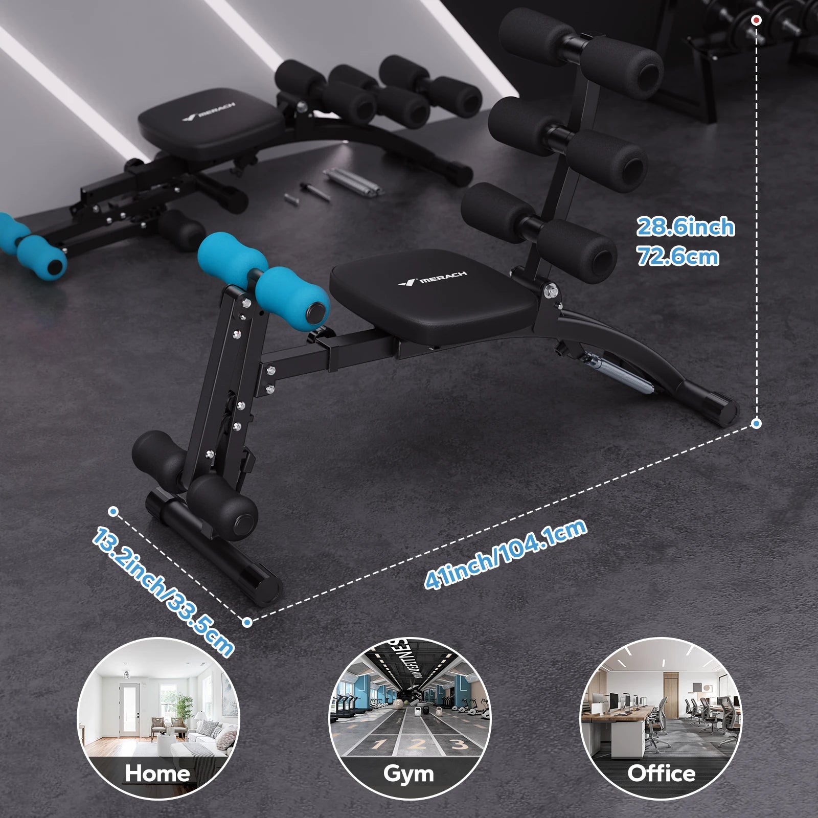 Multi-Functional Adjustable Ab Trainer Sit-Up Bench Home Gym Equipment