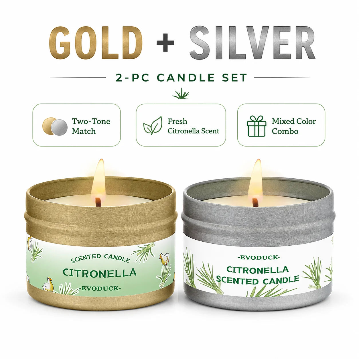 Citronella Lemongrass Outdoor Candle for Patio Garden Camping BBQ