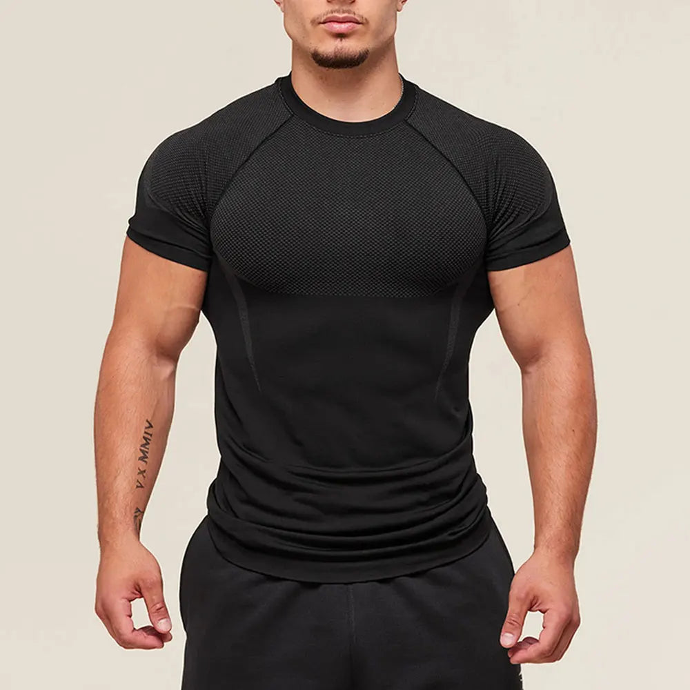 Men’s Compression Running T-Shirt Short Sleeve Gym Fitness Sports Top SHARK