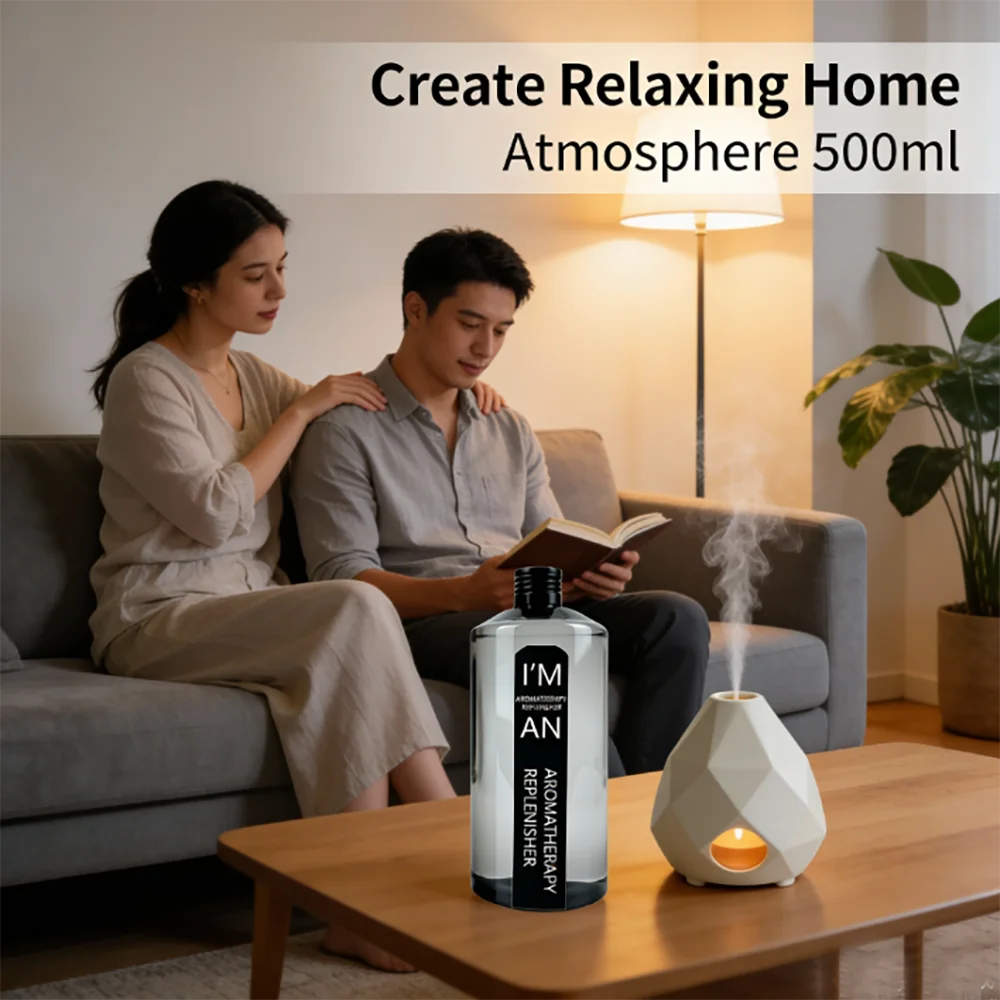 500ml Flameless Aromatherapy Essential Oil for Home Humidifier Aroma Diffuser