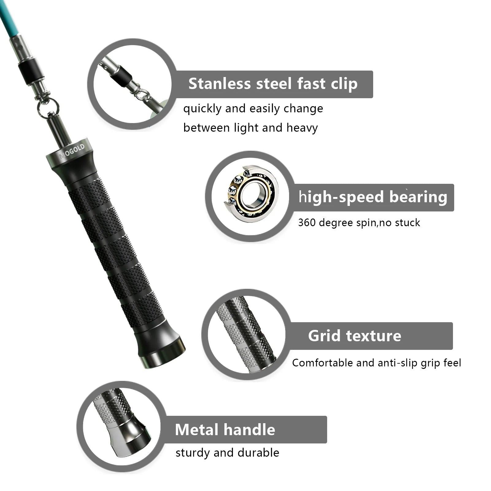 MOGOLD Pro Speed Jump Rope