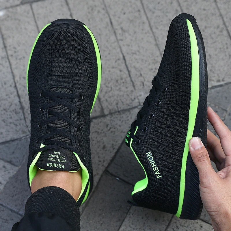 Men’s Mesh Running Sneakers Lightweight Breathable Athletic Casual Shoes 2025