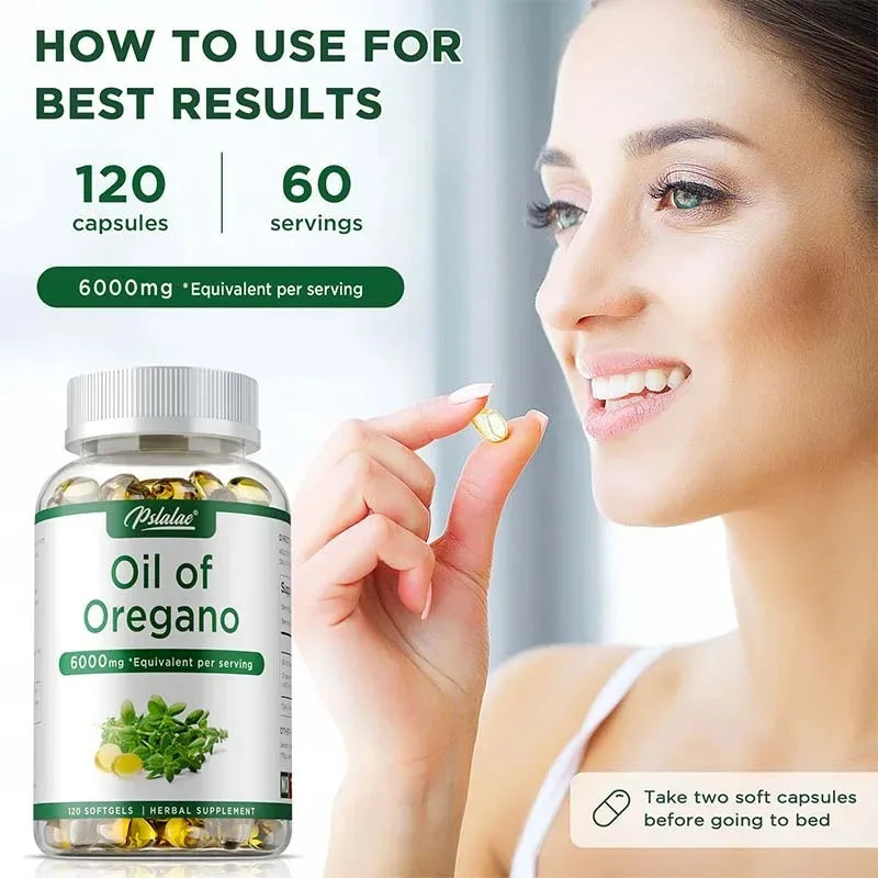Oil of Oregano Capsules Herbal Antioxidant Digestive Health Supplement