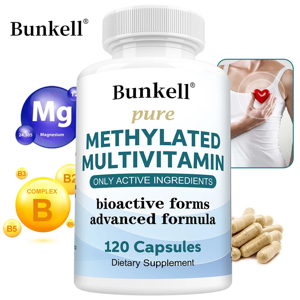 Methylated Multivitamin Capsules Activated B Complex Daily Energy Support