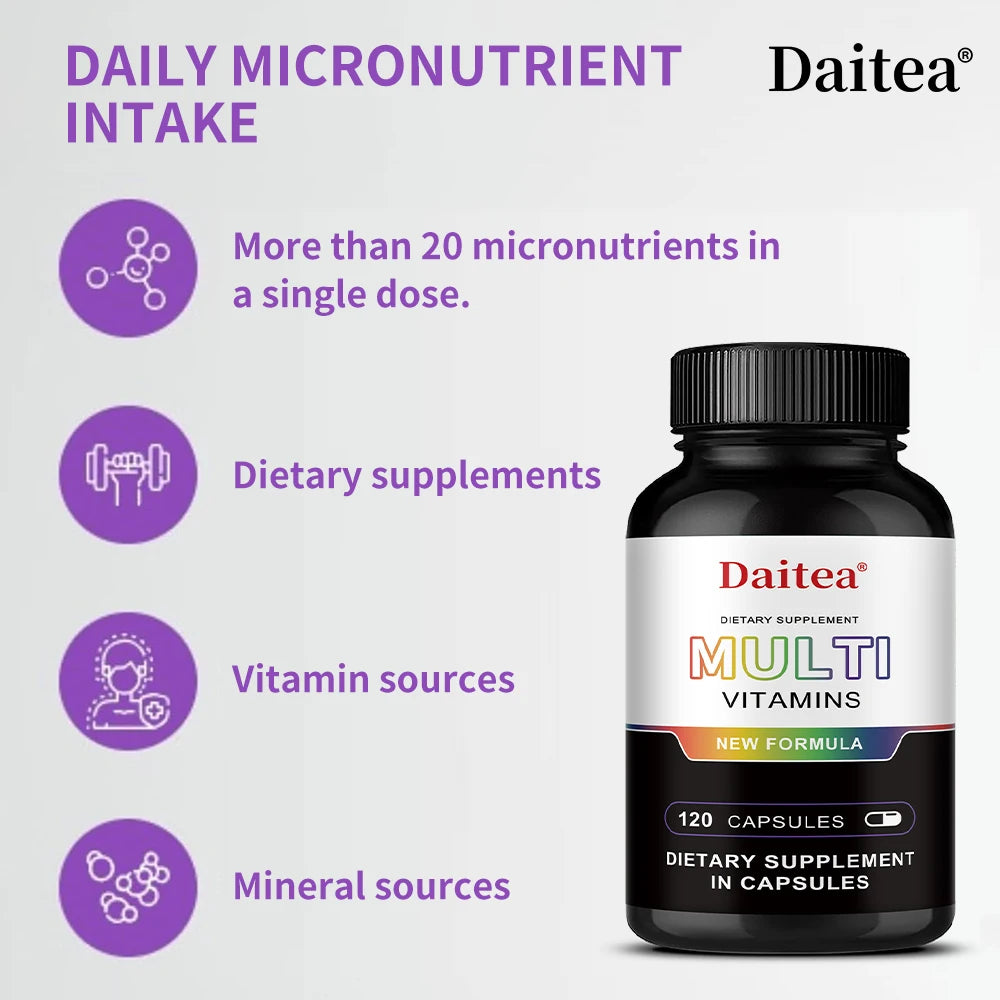 Multivitamin & Mineral Capsules Energy Muscle Immune Support Formula