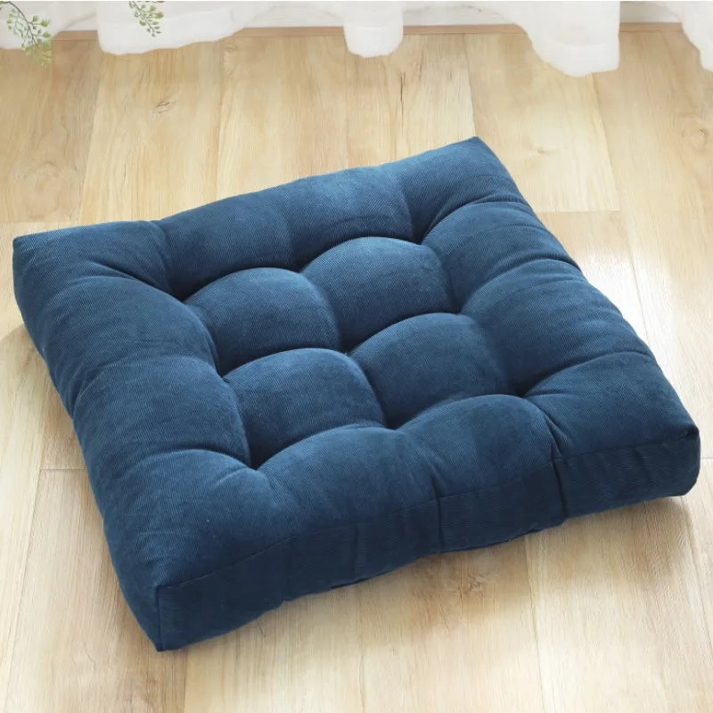 Square Floor Pillow Cushion Meditation Yoga Seating Thick Tufted Mat Pad