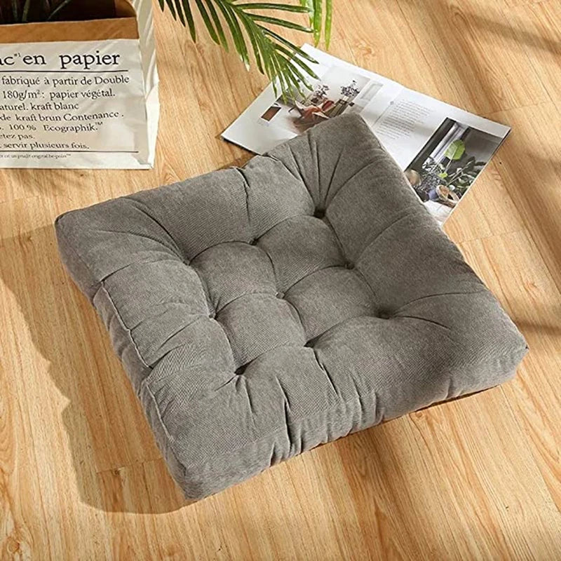 Square Floor Pillow Cushion Meditation Yoga Seating Thick Tufted Mat Pad