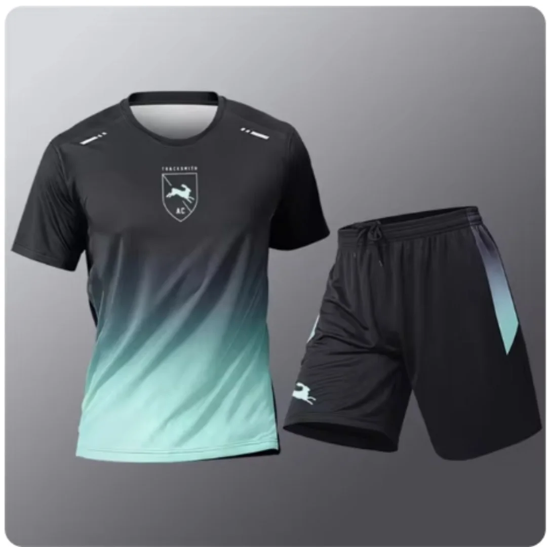 Men’s Summer Running Two-Piece Set Quick-Dry T-Shirt & Shorts Sportswear