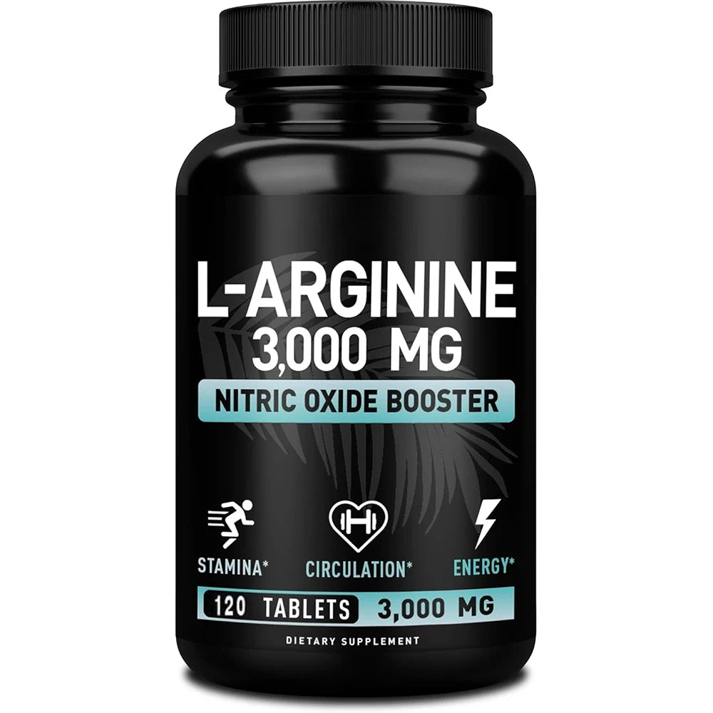 L-Arginine 3000mg Muscle Endurance Energy Heart Health Support Supplement
