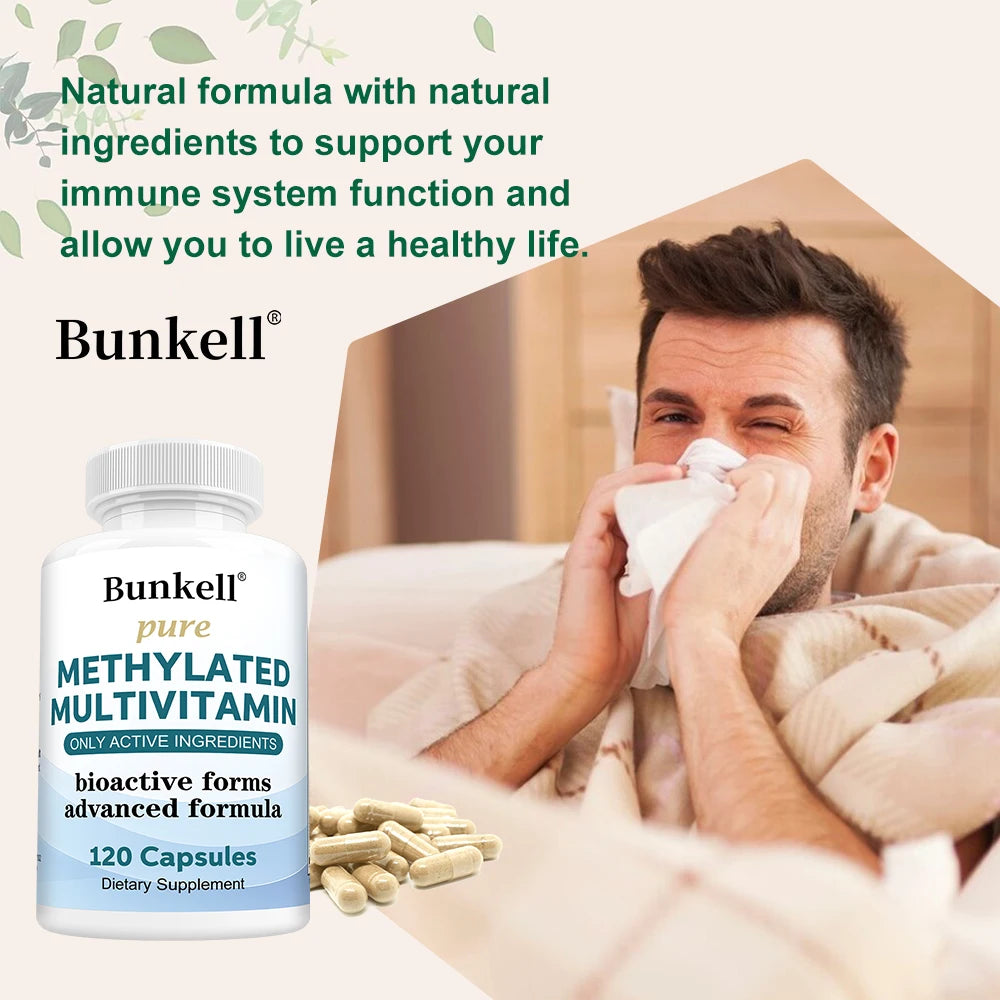 Methylated Multivitamin Capsules Activated B Complex Daily Energy Support