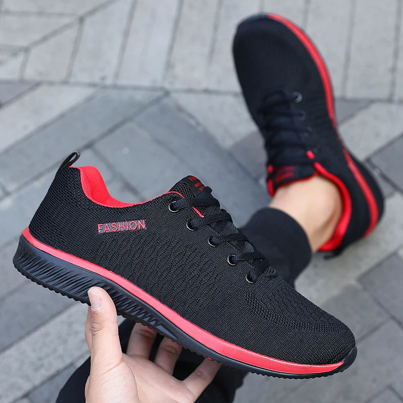 Men’s Mesh Running Sneakers Lightweight Breathable Athletic Casual Shoes 2025
