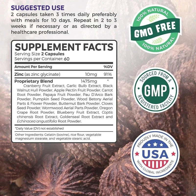 Intestinal Cleanse Detox Support Colon Liver Immune Health Supplement