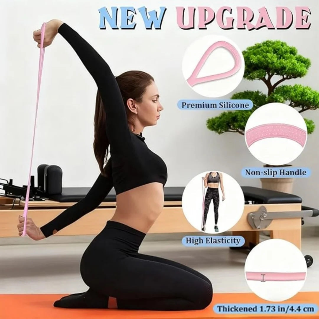 Resistance Bands with Handles Figure 8 Elastic Fitness Workout Bands