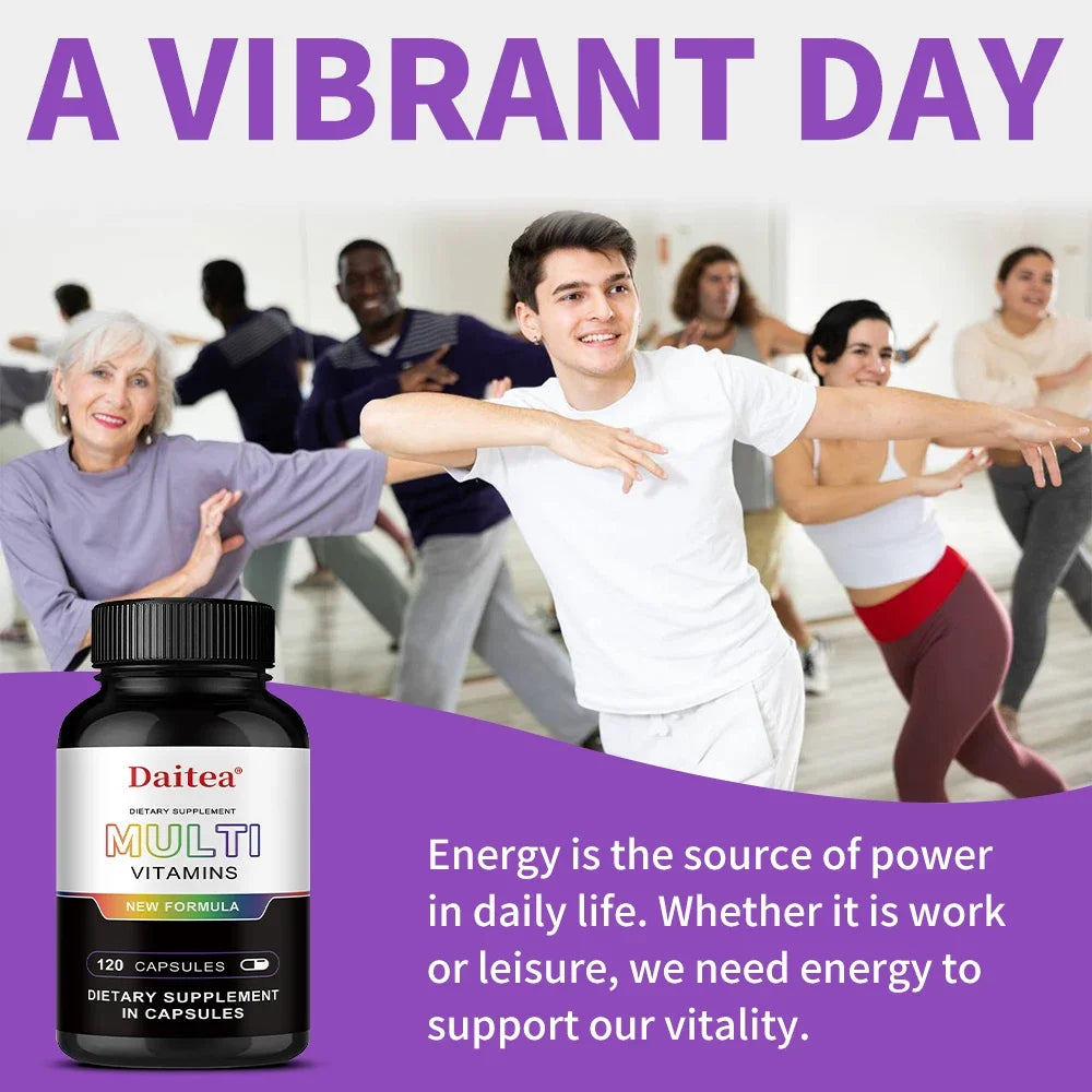 Multivitamin & Mineral Capsules Energy Muscle Immune Support Formula