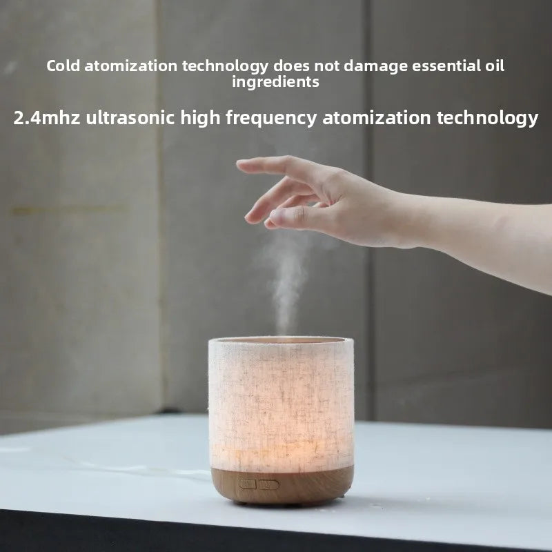2026 Upgraded Essential Oil Diffuser with Fabric Cover Night Light Humidifier