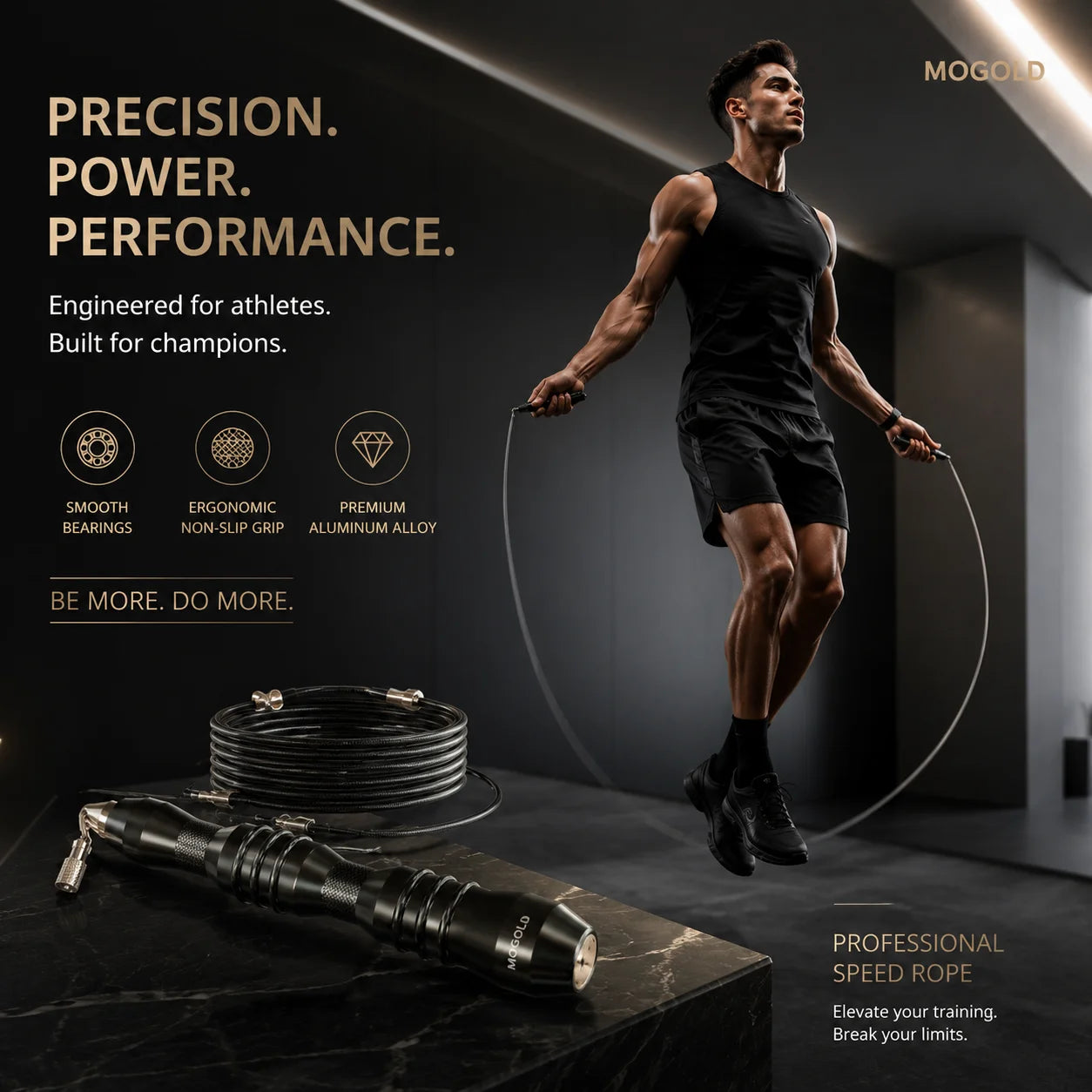 MOGOLD Steel Jump Rope