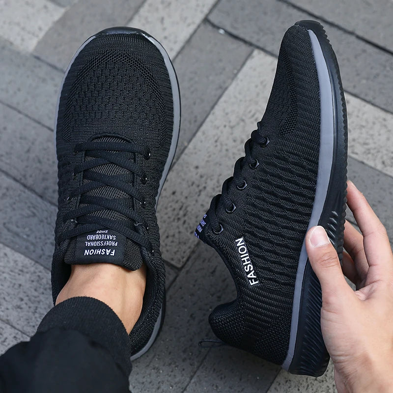 Men’s Mesh Running Sneakers Lightweight Breathable Athletic Casual Shoes 2025