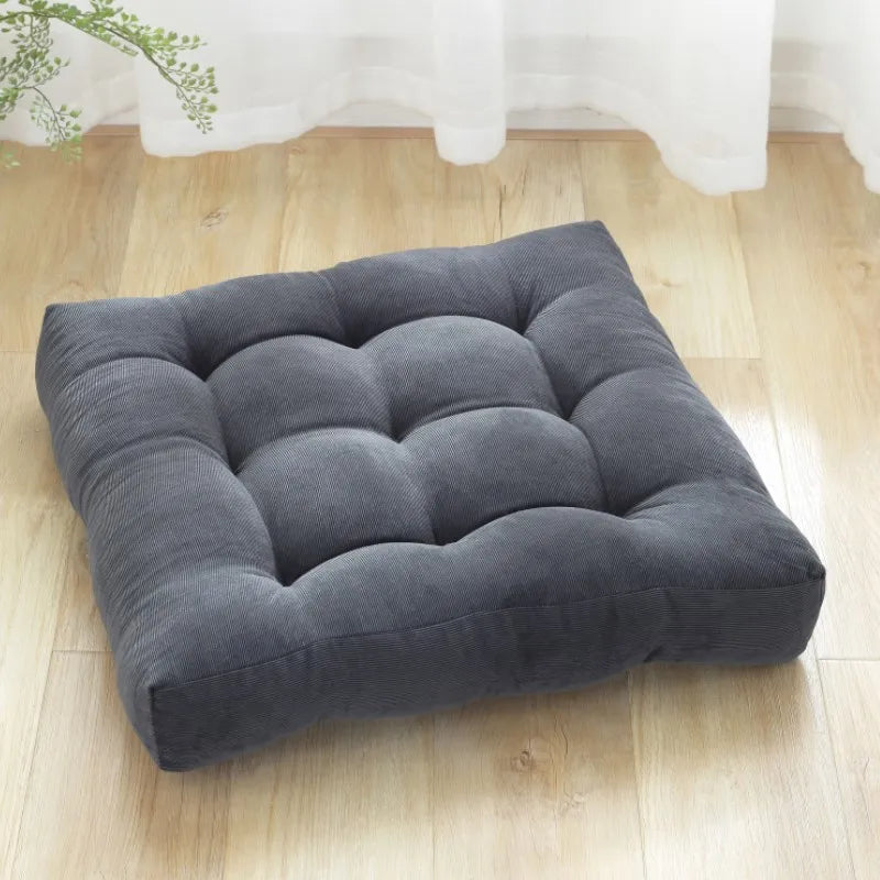 Square Floor Pillow Cushion Meditation Yoga Seating Thick Tufted Mat Pad
