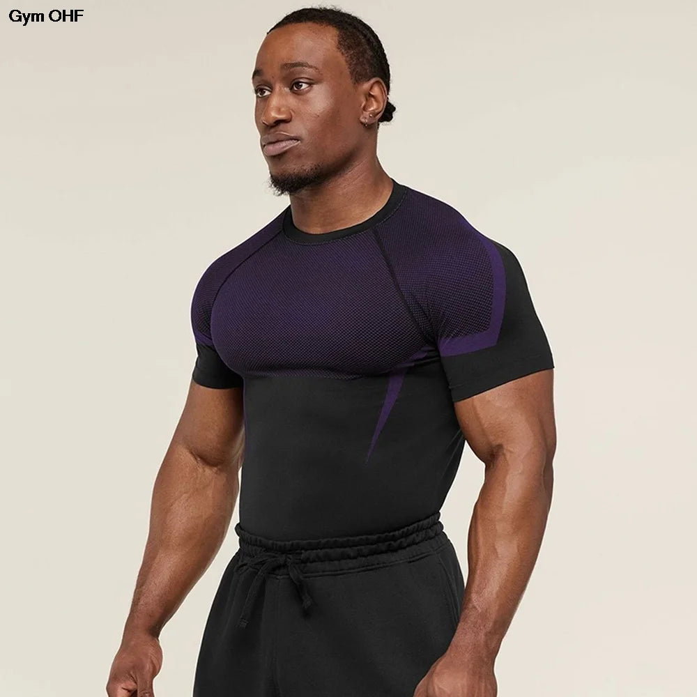 Men’s Compression Running T-Shirt Short Sleeve Gym Fitness Sports Top SHARK
