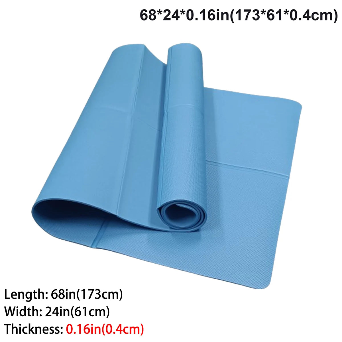 Foldable Eco-Friendly EVA Yoga Mat Travel Pilates Fitness Exercise Mat