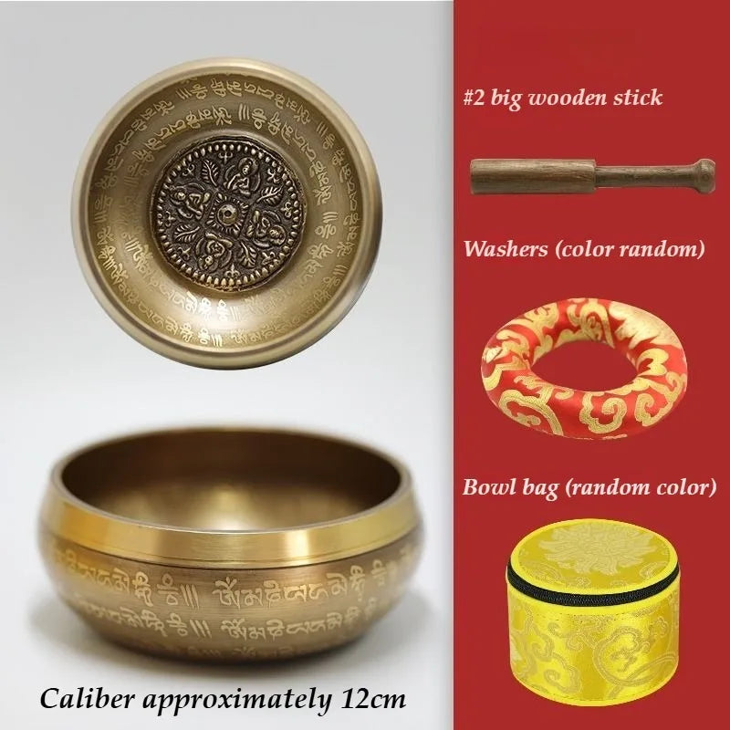 Handmade Copper Tibetan Singing Bowl Yoga Meditation Sound Healing Bowl