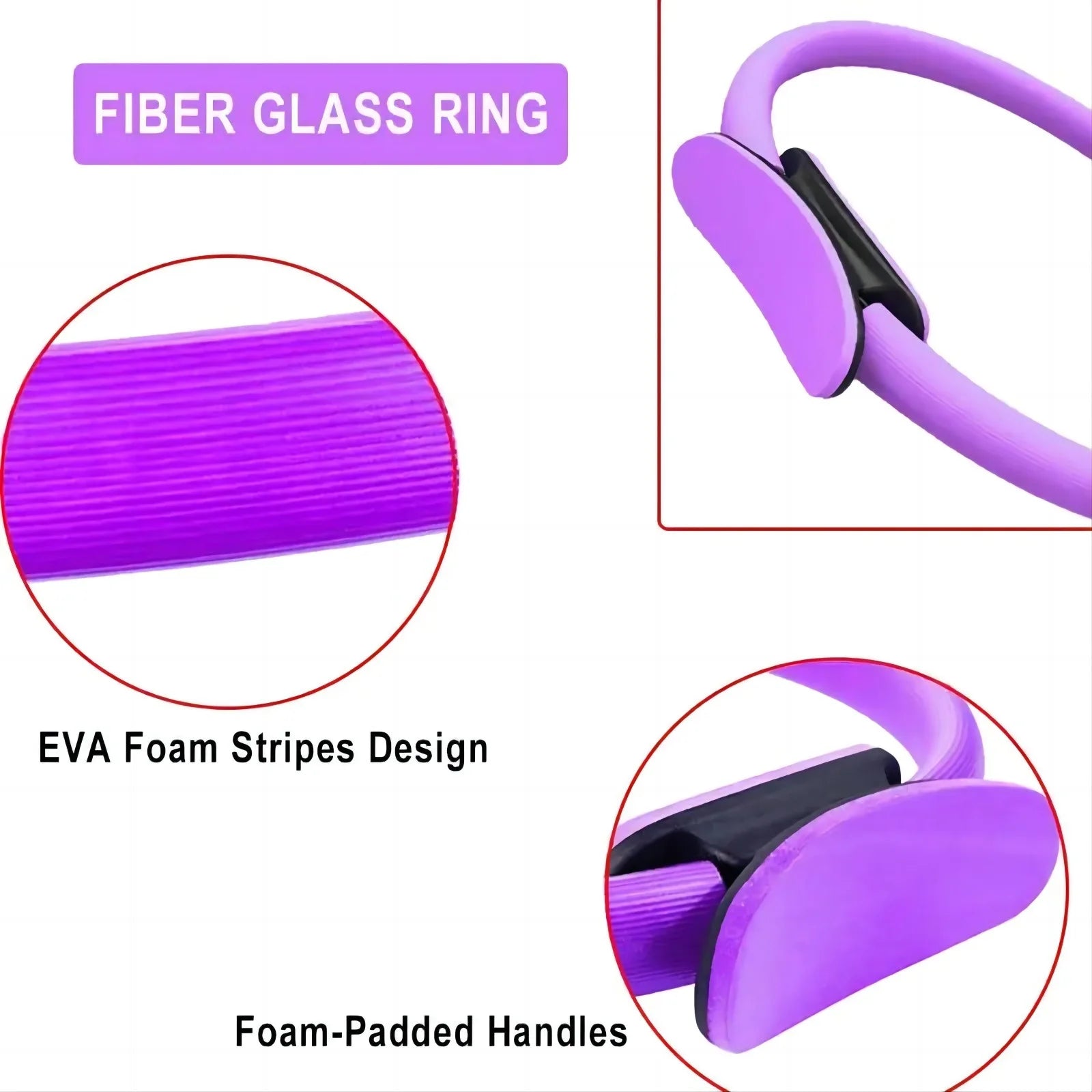 5-Piece Pilates Resistance Rings Yoga Fitness Elastic Training Set