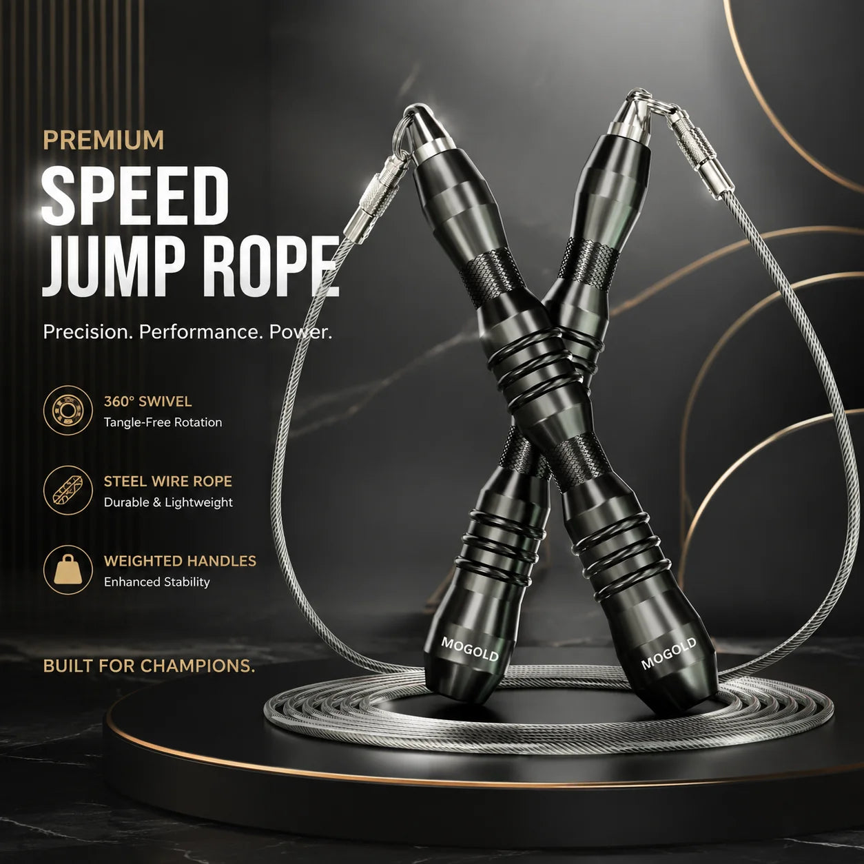MOGOLD Steel Jump Rope