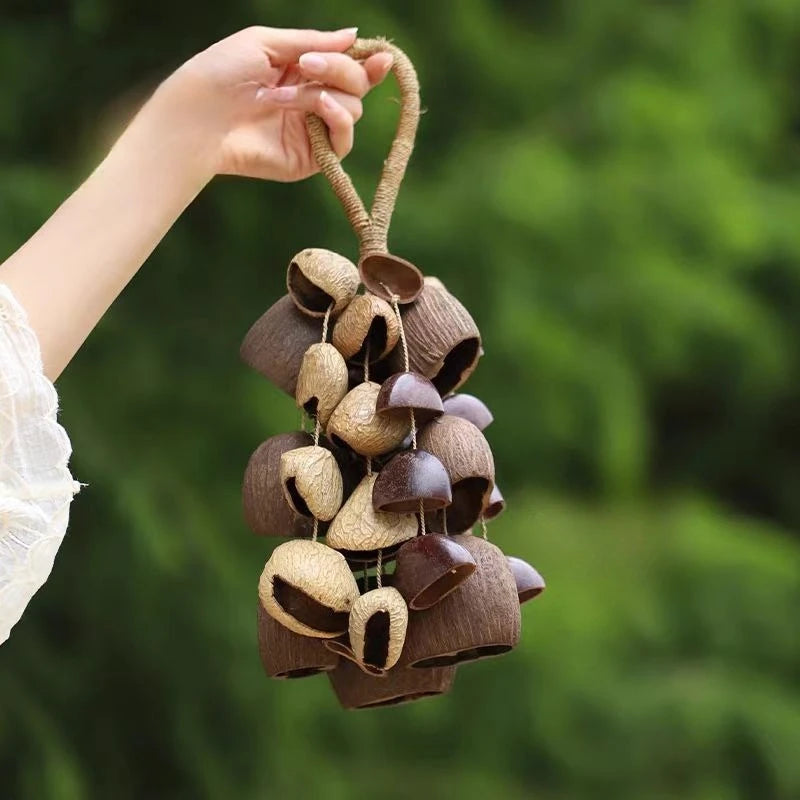Natural Nut Shell Handmade Wind Chimes Meditation Yoga Healing Bells