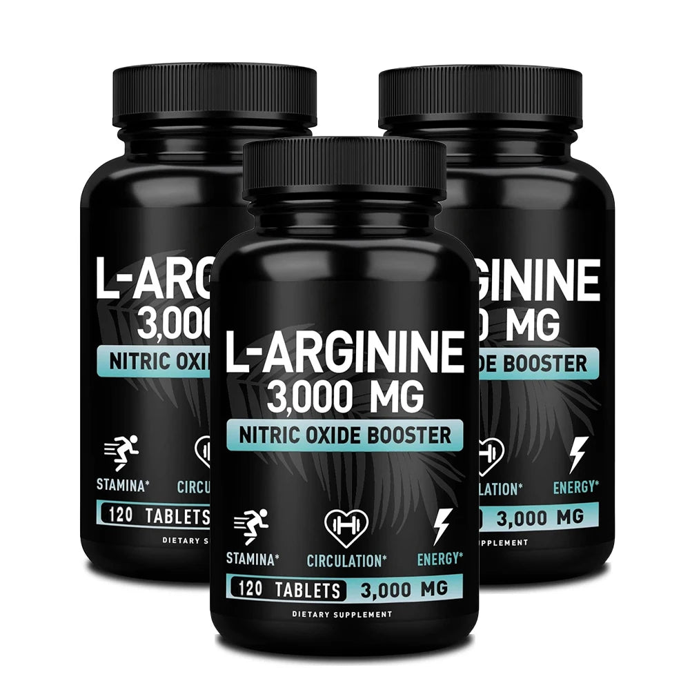 L-Arginine 3000mg Muscle Endurance Energy Heart Health Support Supplement