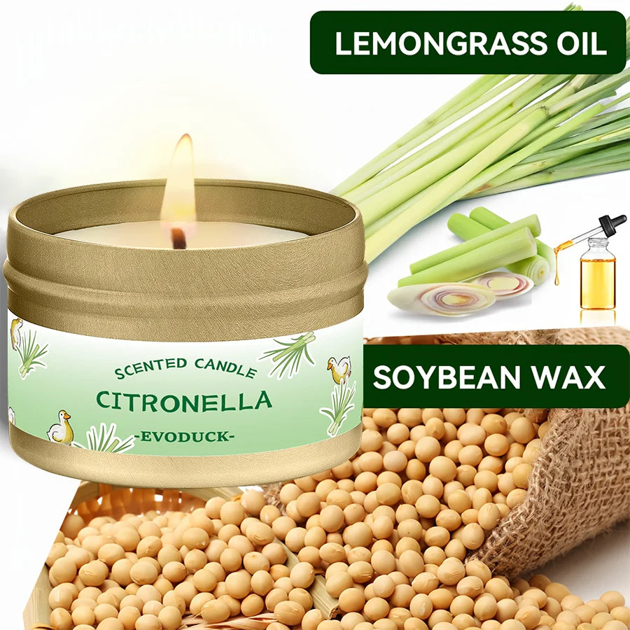Citronella Lemongrass Outdoor Candle for Patio Garden Camping BBQ
