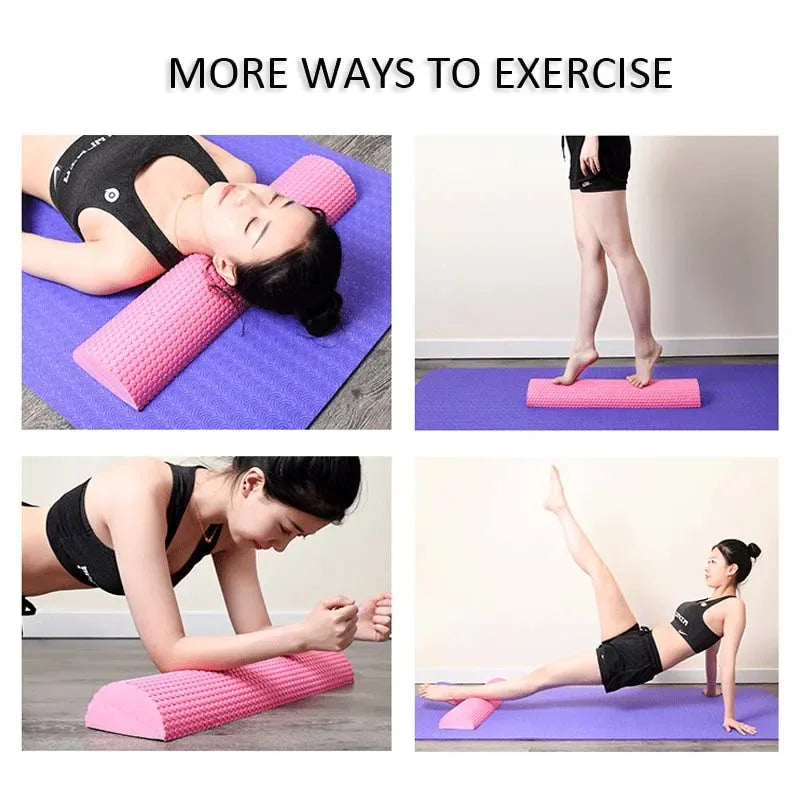 Half Round EVA Foam Roller Balance Pad Yoga Massage Fitness Equipment