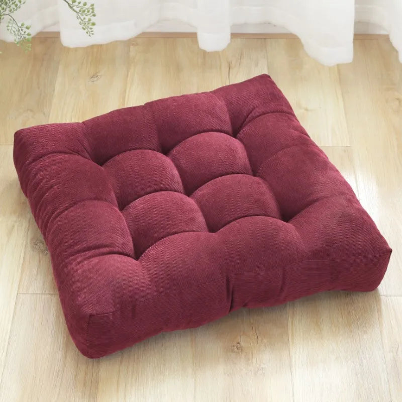 Square Floor Pillow Cushion Meditation Yoga Seating Thick Tufted Mat Pad