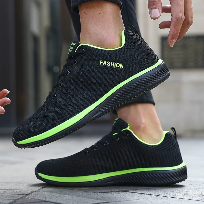 Men’s Mesh Running Sneakers Lightweight Breathable Athletic Casual Shoes 2025