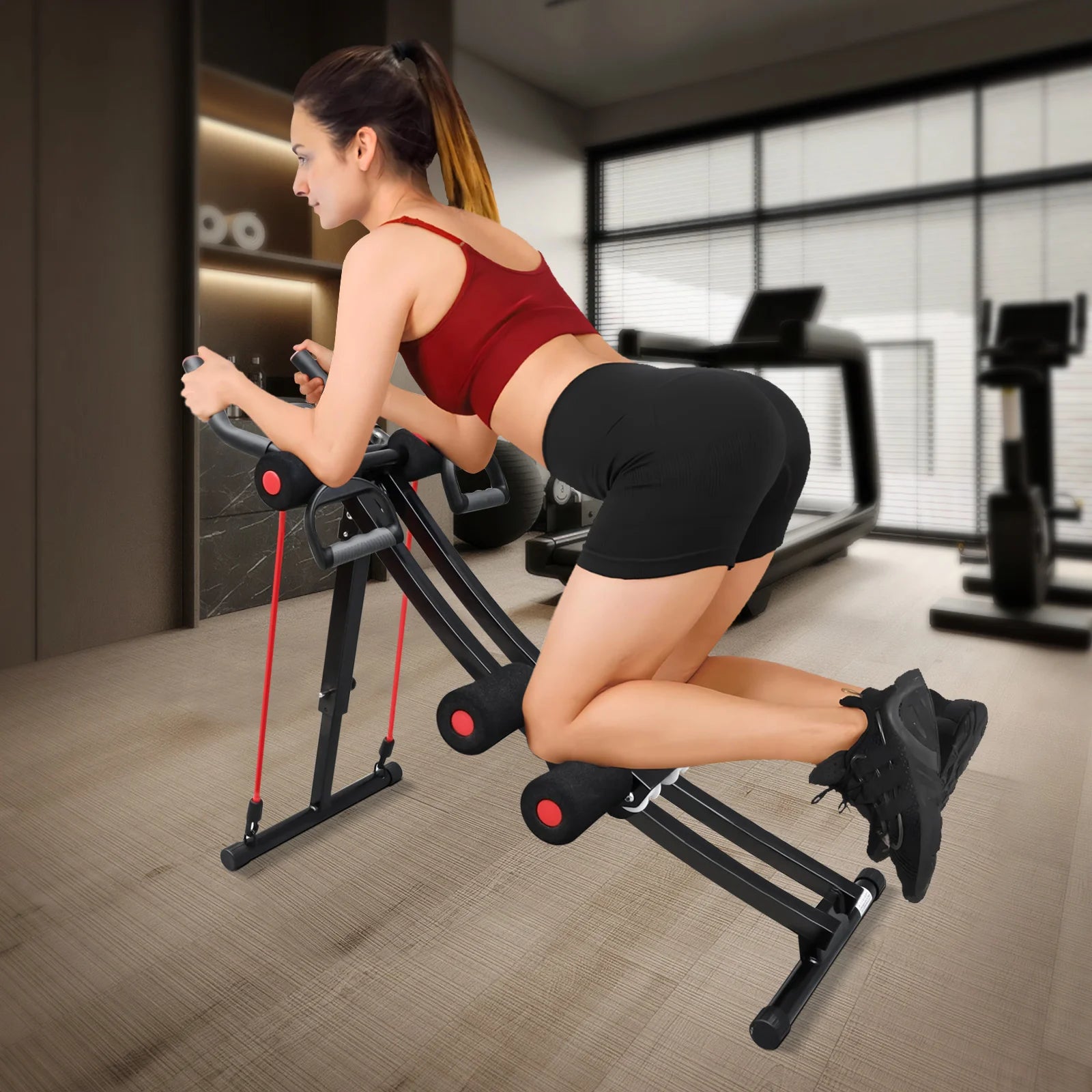 Foldable Ab Workout Machine – Core Trainer with LCD Display (440lbs Capacity)