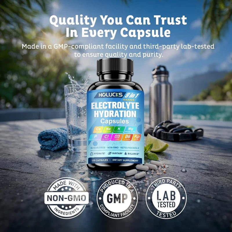 Electrolyte Hydration Capsules Workout Recovery Energy Fluid Balance Support
