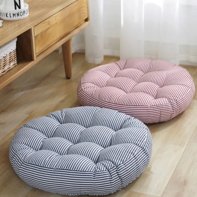 Large Round Cotton Linen Floor Cushion Meditation Yoga Tatami Seat Pad