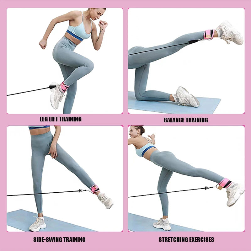 Ankle Straps Resistance Bands Set for Gym Yoga Fitness Training