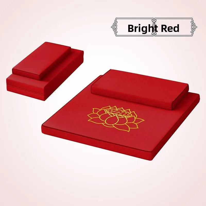 Thickened Zen Meditation Pad Coconut Fiber Embroidered Yoga Sitting Cushion