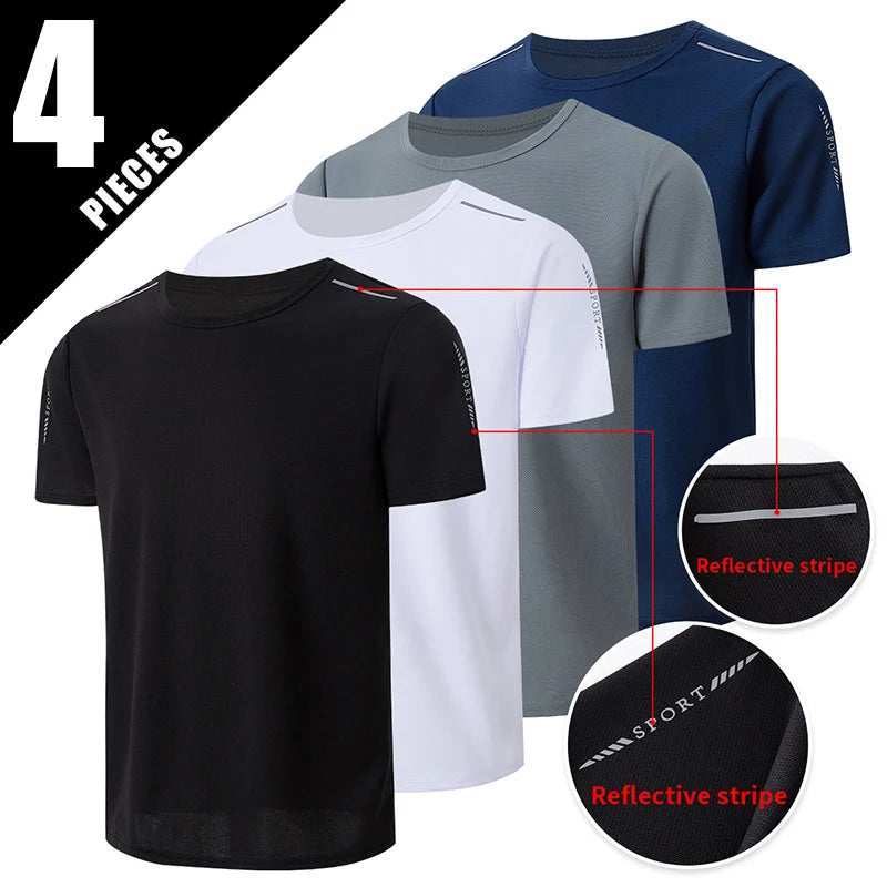 Men’s Quick-Dry Summer Sports T-Shirt Loose Fit Running Fitness Wear