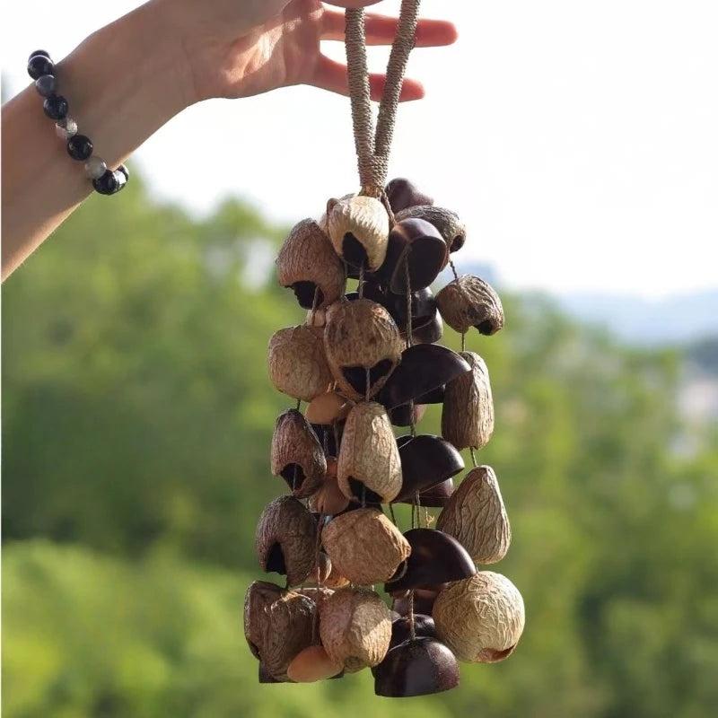 Natural Nut Shell Handmade Wind Chimes Meditation Yoga Healing Bells