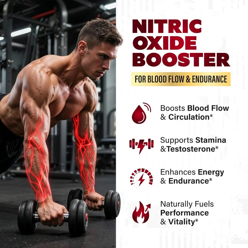 Nitric Oxide Booster Pre Workout Energy Pump Endurance Supplement