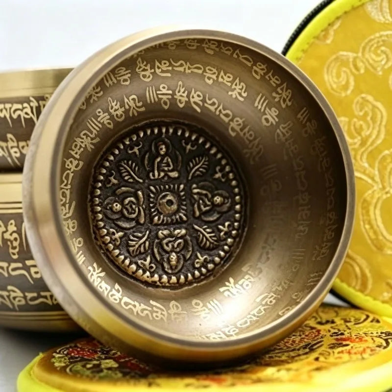 Handmade Copper Tibetan Singing Bowl Yoga Meditation Sound Healing Bowl