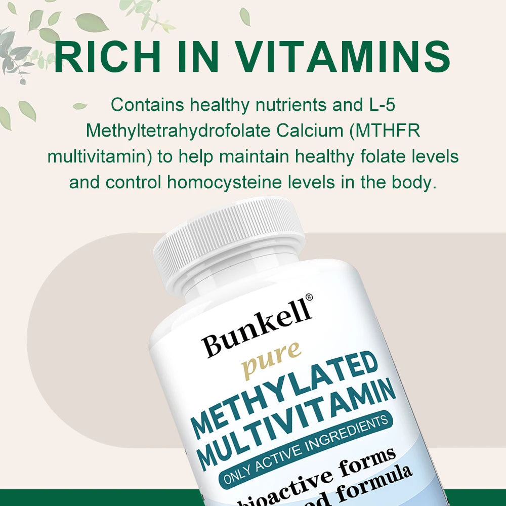 Methylated Multivitamin Capsules Activated B Complex Daily Energy Support
