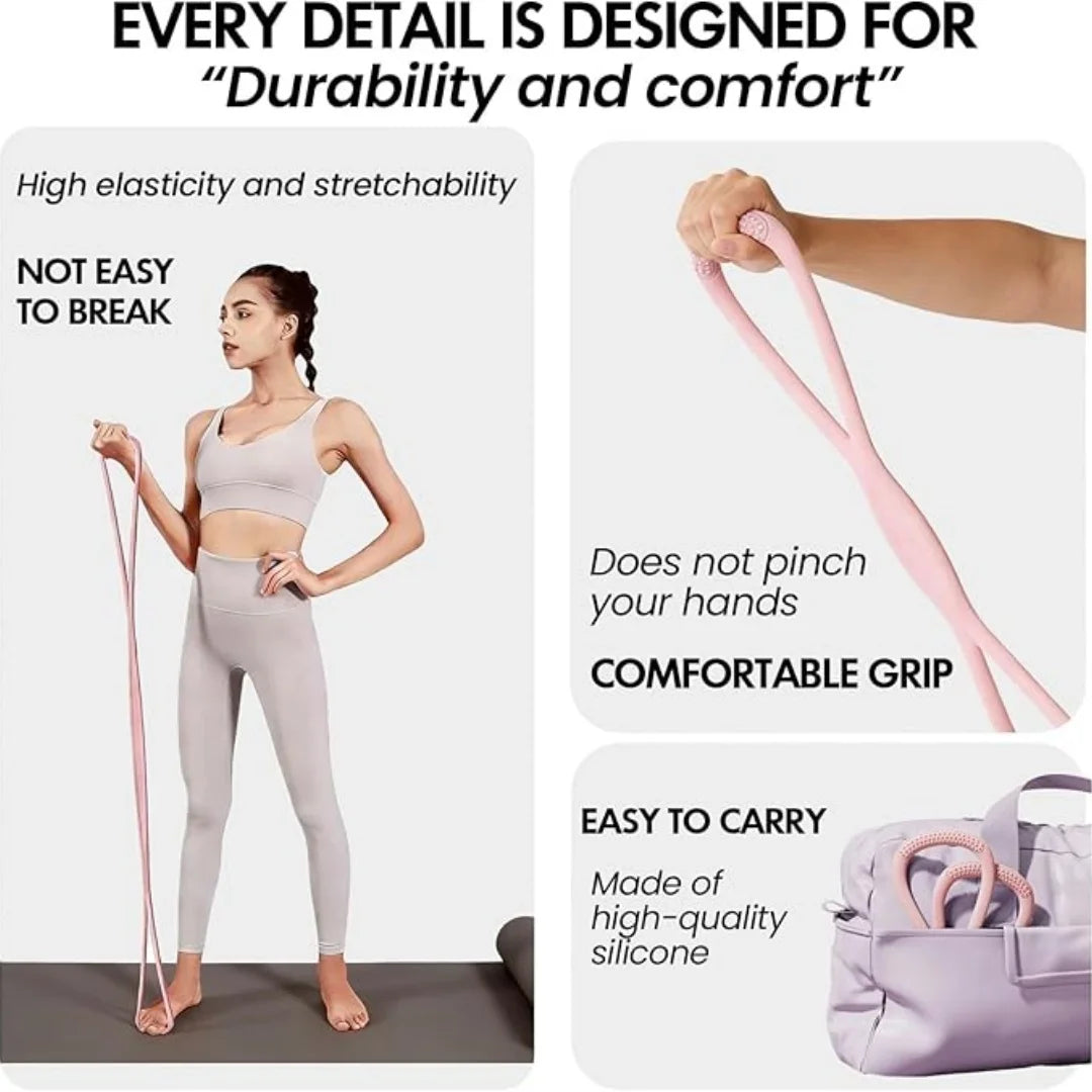 Resistance Bands with Handles Figure 8 Elastic Fitness Workout Bands