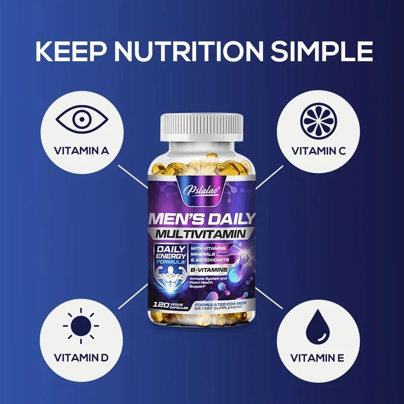 Men’s Daily Multivitamin Energy Immunity Stamina Overall Health Support