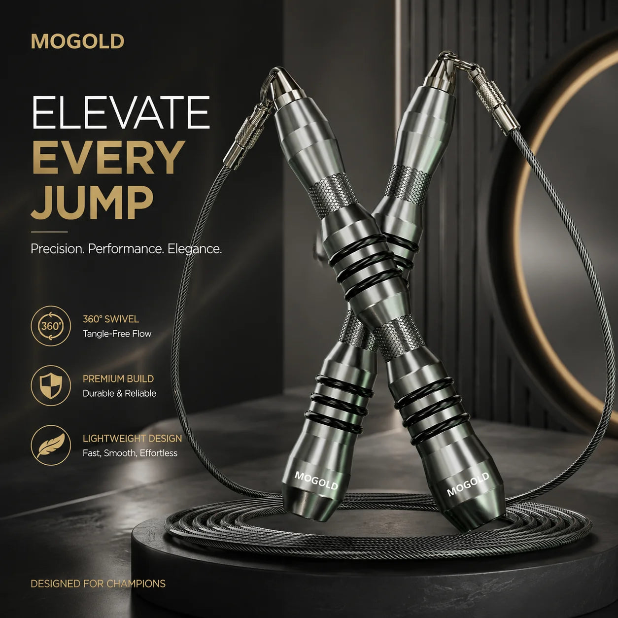 MOGOLD Steel Jump Rope