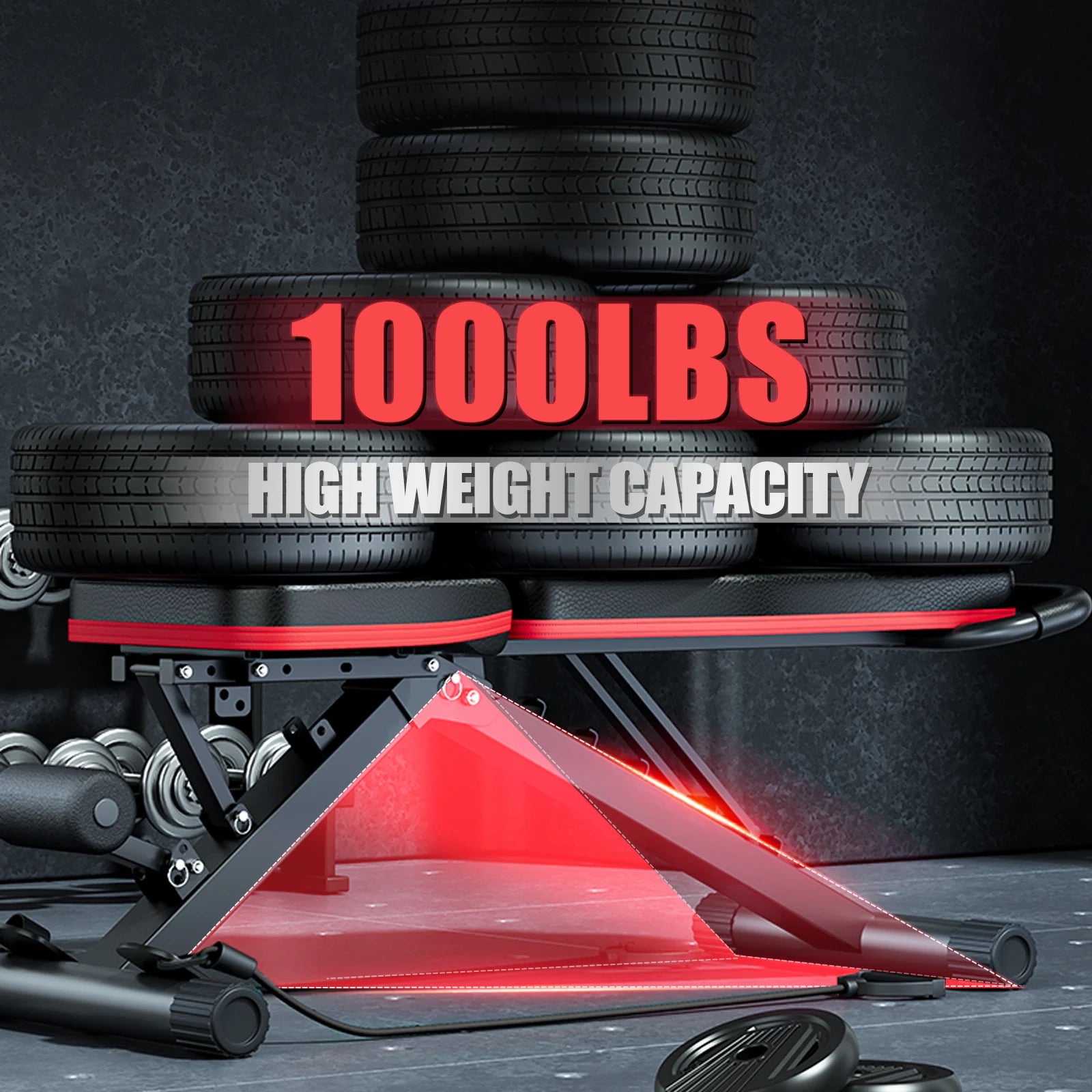 14-in-1 Foldable Weight Bench – 1000 lbs Capacity Adjustable Dumbbell & Sit-Up Bench